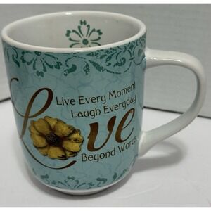 Open Roads Brand "Live Every Moment Laugh Every Day Love Beyond Words" Mug